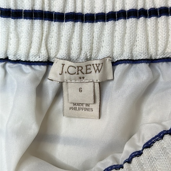 J. Crew Factory Navy and White Striped Sidewalk Skirt Size 6 - Picture 8 of 11